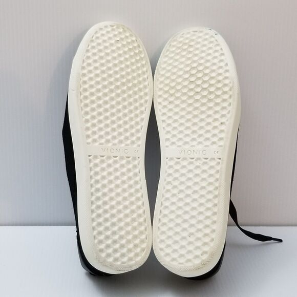 VIONIC Sunny Brinley Suede Leather Lace Up Sneakers Shoes Black Comfy Size 8 - Picture 9 of 12